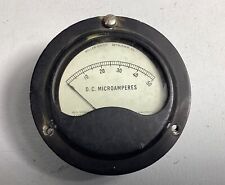 Vintage Roller-smith D.c. Microamperes Panel Meter. Scaled 0-50