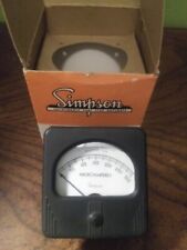 Vintage Simpson Model 47 Analog 0-300 Ac Micro Amps Panel Meter Nos Cat. 4140