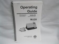 Operating Guide Wj20 Hasler Mailing System Mail Operating Guide For Wj20