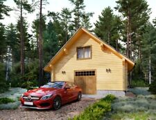 Log Garage Kit Lhbg-80 Eco Friendly Wood Prefab Diy Building Cabin Home Modular