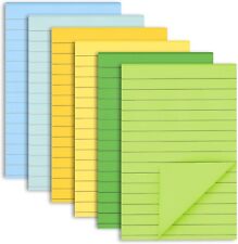 Eoout Lined Post It Notes Sticky Notes 4x6 Inches 6 Pads Fresh Colors Lined