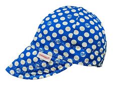Nwt Comeaux Caps Welding Welders Hats Pipe Fitter Reversible Blue Polka Dot