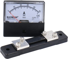 Dh-670 Dc 0-50a Analog Amp Panel Meter Current Ammeter With 75mv Shunt