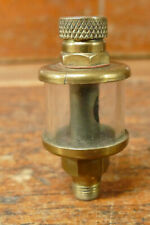 Vintage Antique Arcadia Lubrication Co Hit N Miss Brass Glass Oiler Steampunk