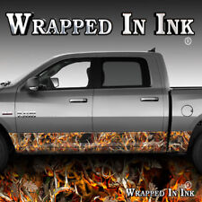 Rocker Panel Wrap -truck Side Decals -camo Truck Accessories - Buck Skull Blaze