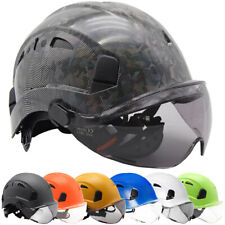 Construction Saftey Helmet Carbon Fiber Hard Hat With Visor Vent Climbing Helmet