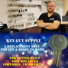 Tm700-tm729 Pair Of Keys For Better Built Truck Tool Box Locks. Cut To Code.