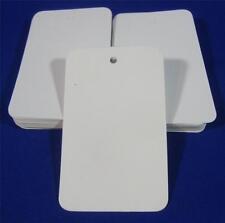 100 White Unstrung Blank Garment Merchandise Price Tags Large 1 34 W X 2 78 H