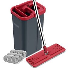 Mop And Bucket With Wringer Set Hands Free Flat Floor Mop And Bucket 3 Washable