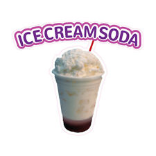 Food Truck Decals Ice Cream Soda Retail Concession Concession Sign Pink