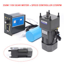 250w 110v Ac Gear Reduction Motor Electricvariable Speed Control Reversible New