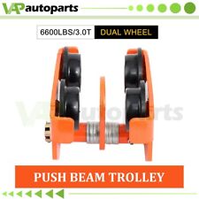Push Beam Trolley For Straight I Beam For Heavy Loads To 6600lbs 3000kg Yellow