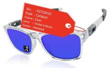 Oakley Catalyst Sunglasses Polished Clear Frame Violet Iridium Lens