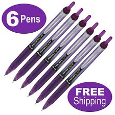 Pilot Precise V10 Rt 13459 Purple Ink 1.0mm Bold Point Rolling Ball Pen 6 Pack