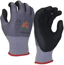 Wolf Work Glove Ultra-thin Nitrile Foam Grip Palm Coated Nylon Shell Gloves 12pr