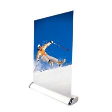 A4 Mini Table Top Retractable Roll Up Trade Show Display Banner Stand 8.27x11.6