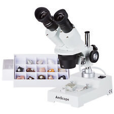 Amscope Se304r-p-rk15 20x-40x Stereo Microscope With Rock Collection