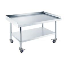 Stainless Steel Equipment Grill Stand Table 24x60 With Casters