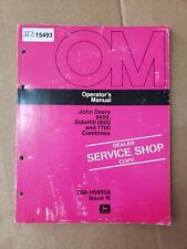 John Deere 6600 Sidehill 7700 Combines Operators Manual Omh98958