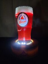 Bass Pale Ale Lighted Rotating Pint Glass Beer Sign Led