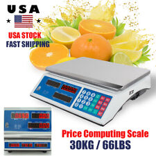 66lbs 30kg Digital Weight Scale Price Computing Weighting Food Meat Deli Market