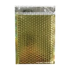 500 0 Glamor Metallic Gold Poly Bubble Mailers Envelopes Bags 6x10 Dvd Wide Cd