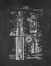 Oil Well Pump Patent Print Chalkboard