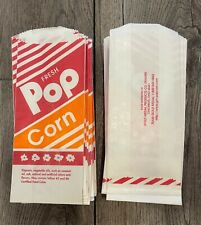 25 50 Or 100 Popcorn Bags - 1 Oz Gold Medal 8 X 3 12 X 2 14 Paper