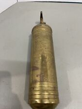 Vintage Pyrene Fire Extinguisher. One Quart Pump Type Bracket Brass 1 Qt Empty
