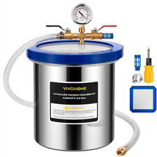 5 Gallon Vacuum Chamber 304 Stainless Steel Kit Acrylic Lid Degassing Chamber