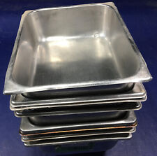Lot Of 8 Stainless Steel Half Size 4 Deep Steam Table Pans 12