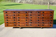 Antique Store Counter Apothecary Drawer Wood Cabinet Vintage Industrial