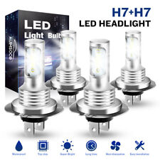 10000k H7 Led Headlight Combo Bulbs Kit High Low Beam Super White Bright 4x