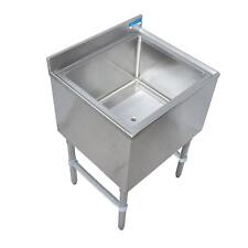 Bk Resources 30w Stainless Steel Underbar Insulated Ice Bin Wcold Plate
