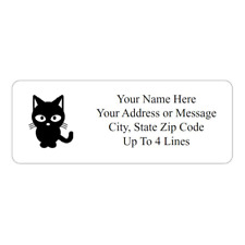 60pcs Personalized Cat Returnmailing Address Labels - 1 X 2.625