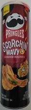 New Pringles Scorchin Wavy Loaded Nachos Flavor Potato Chips 4.8 Oz