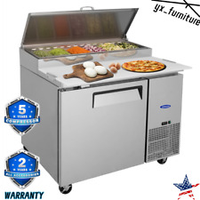 Orikool 44 11cu.ft Commercial Pizza Prep Table With A Built-in Refrigerator Etl