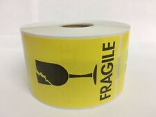 Brred Cracked Glass Fragile Stickers 2x3 Peel Stick 100 Labels
