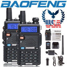 Us 2x Baofeng Uv-5r Dual-band Vuhf Fm Transceiver Ham Two-way Radio Scanner