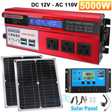 5000w Complete Solar Panel Kit Solar Power Generator 100a Home 220v Grid System