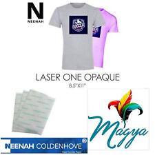 Laser Iron-on Heat Transfer Paper For Darks 100 Sh 8.5x11 Neenah Laser1opaque