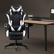 Computer Gaming Chair Racing Ergonomic Home Office Chair W Footrest Seat Stools