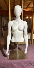 Used Matte White Abstract Female Torso With Counter Top Base