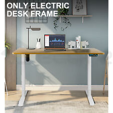 Electric Desk Frame Height Adjustable Single Motor Memory Touch Control White