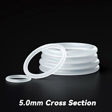 Food Grade O-ring 5mm Cross Section Clear Silicone Rubber O Rings 15mm-150mm Od