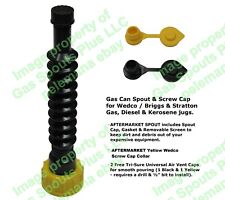Aftermarket Wedco Gas Spout W Yellow Wedco Style Screw Cap W Yellow Black Vents