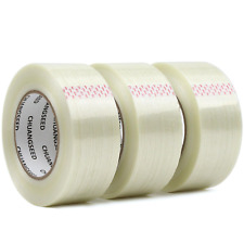 Chuangseed 3pack Mono Filament Strapping Tape 6.2mil X 2inch X 60yds Commodity G