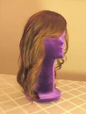 On Sale 15 Inch Wig Head Cover Only - Fitted Purple Velvet- For Styrofoam Head