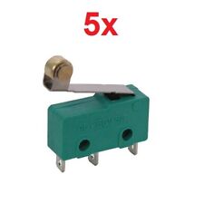 5x Roller Lever Hinge Limit Switch Micro Spdt 3a 250vac5a 125vac 12v 3-pin Mini