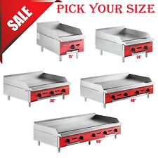 Commercial Gas Countertop Griddle Manual Controls Grill Restaurant Kitchen